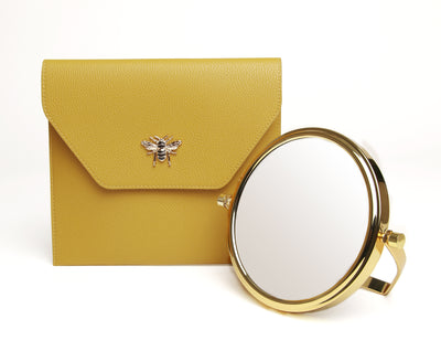 Ochre Luxury Travel Mirror and Case with 7x magnifying