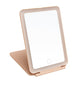 Pink - LED Light Up Soft Touch Travel Mirror (3 Light Settings)