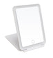 White- LED Light Up Soft Touch Travel Mirror (3 Light Settings)