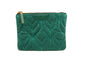 Teal Velvet pouch