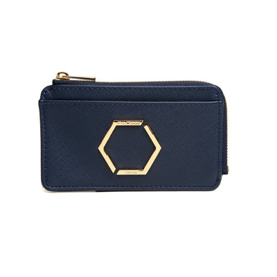 Navy - Honeycomb Bath Coin & Card Purse