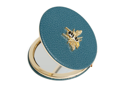 Teal - Round Mirror compact