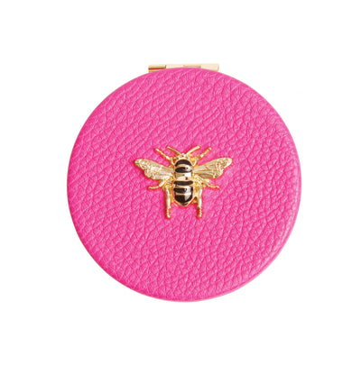 Hot Pink - Round Mirror compact