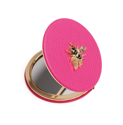 Hot Pink - Round Mirror compact