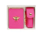 Hot Pink - compact Mirror & Liptick holder gift set