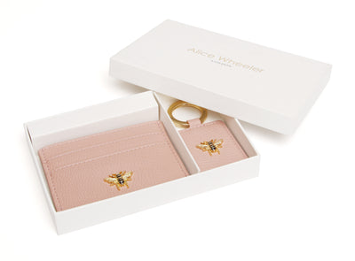 Pink Bow card holder & key ring gift set