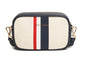 Navy Stripe Madrid Camera Crossbody Bag