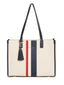 Navy Stripe Amalfi Tote Bag