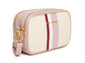 Pink Stripe Madrid Camera Crossbody Bag