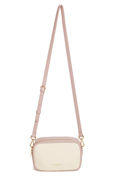 Pink Stripe Madrid Camera Crossbody Bag