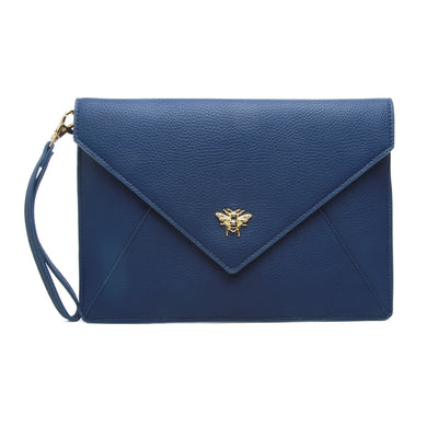 Chelsea Navy Envelope clutch bag