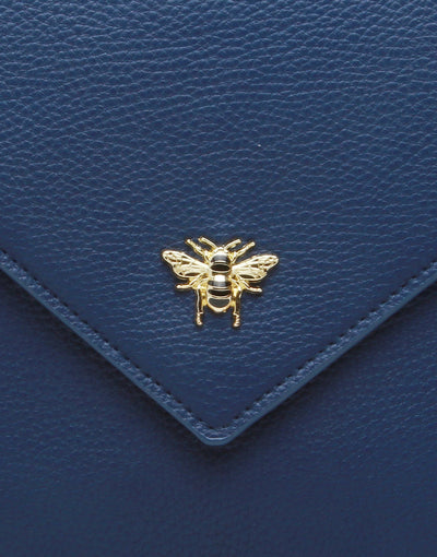 Chelsea Navy Envelope clutch bag