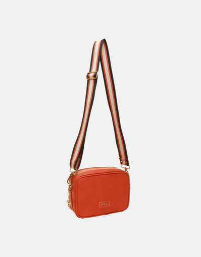 Orange Soho duel compartment camera cross body bag