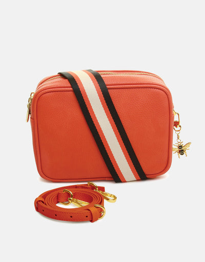 Orange Soho duel compartment camera cross body bag